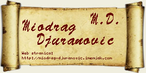 Miodrag Đuranović vizit kartica